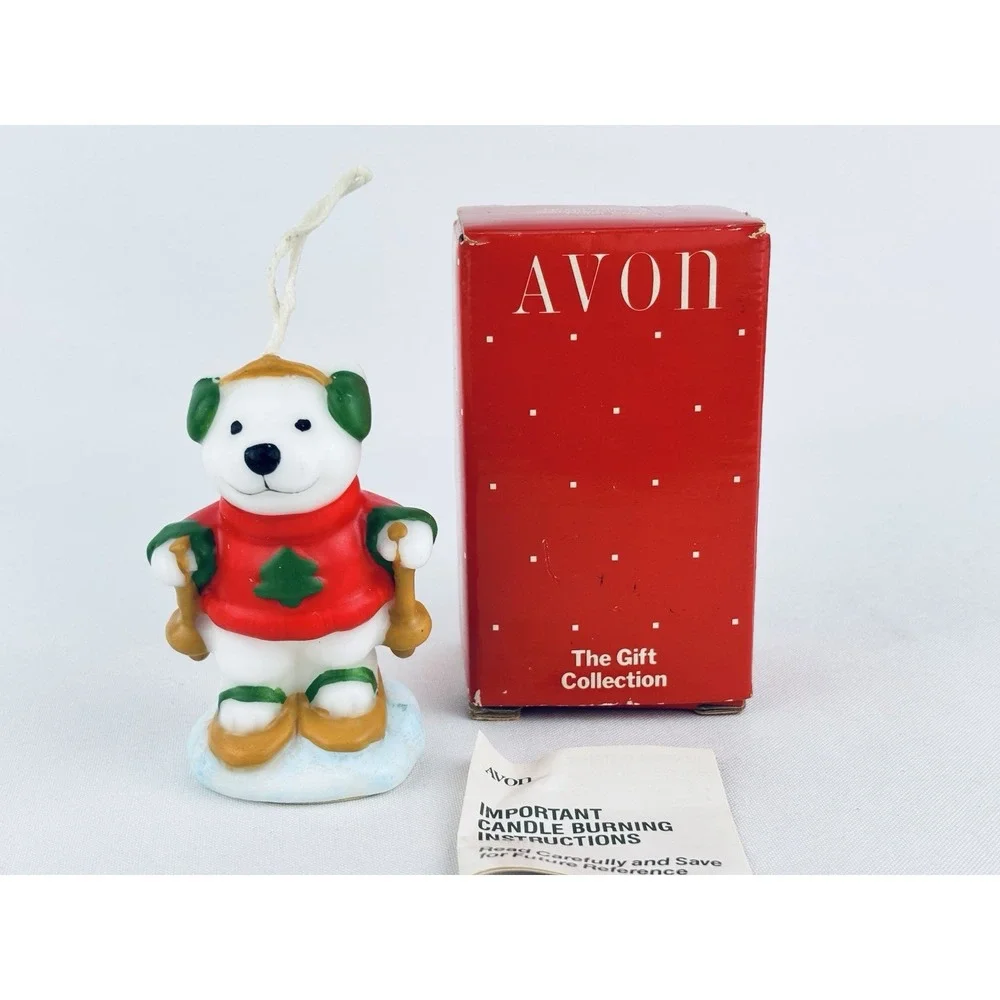 Avon‎ Gift Collection North Pole Pals Candle Ornament- Polar Bear Vintage 1988